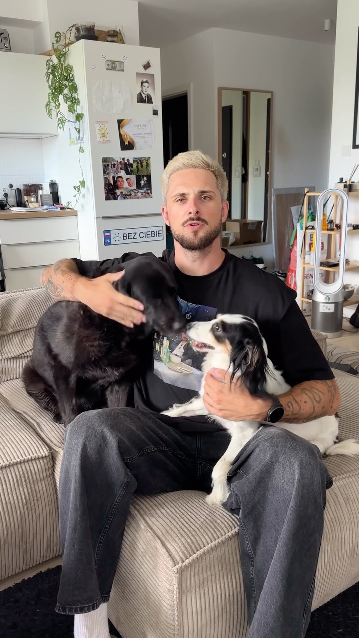 Instagram post by @mtyszk for Brit Petfood. Caption reads: Z Zosi i Bruna chyba jeszcze będą influencerzy,....