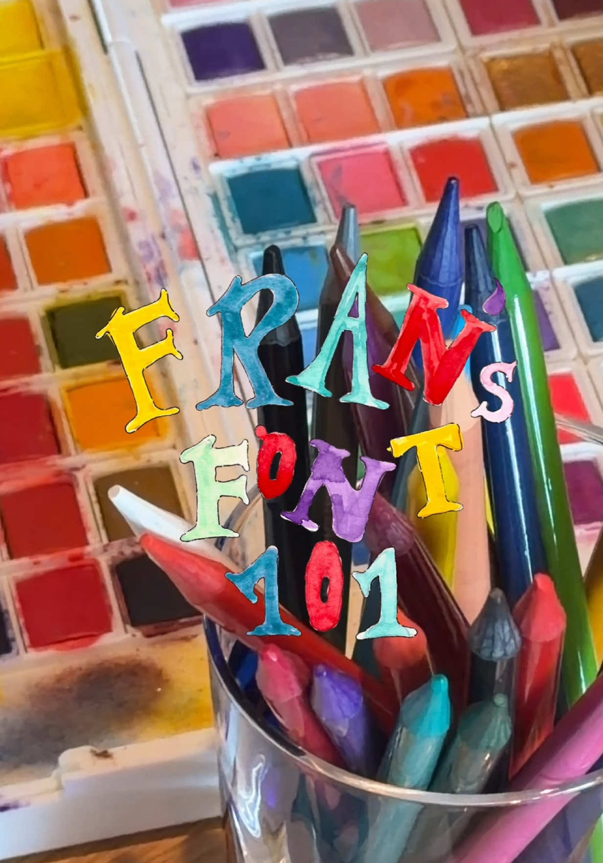 TikTok post by @francescaperks for Photoshop VIP. Caption reads: Frans font’s 101: The scoop on how I create my....