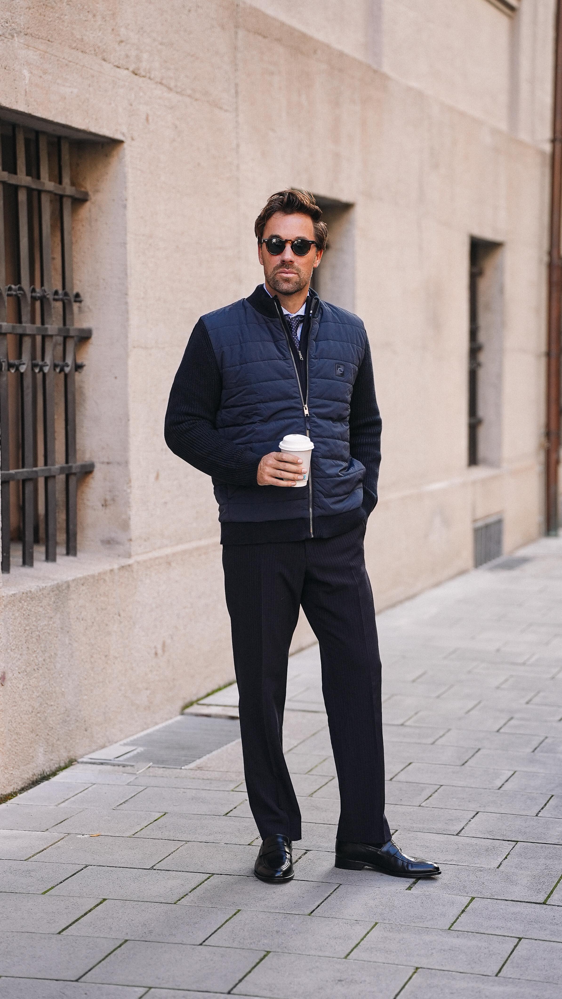 Instagram post by @chrisfraas for Olymp. Caption reads: Back to work in Style with @olympmen 🍂 
Anzeige/....