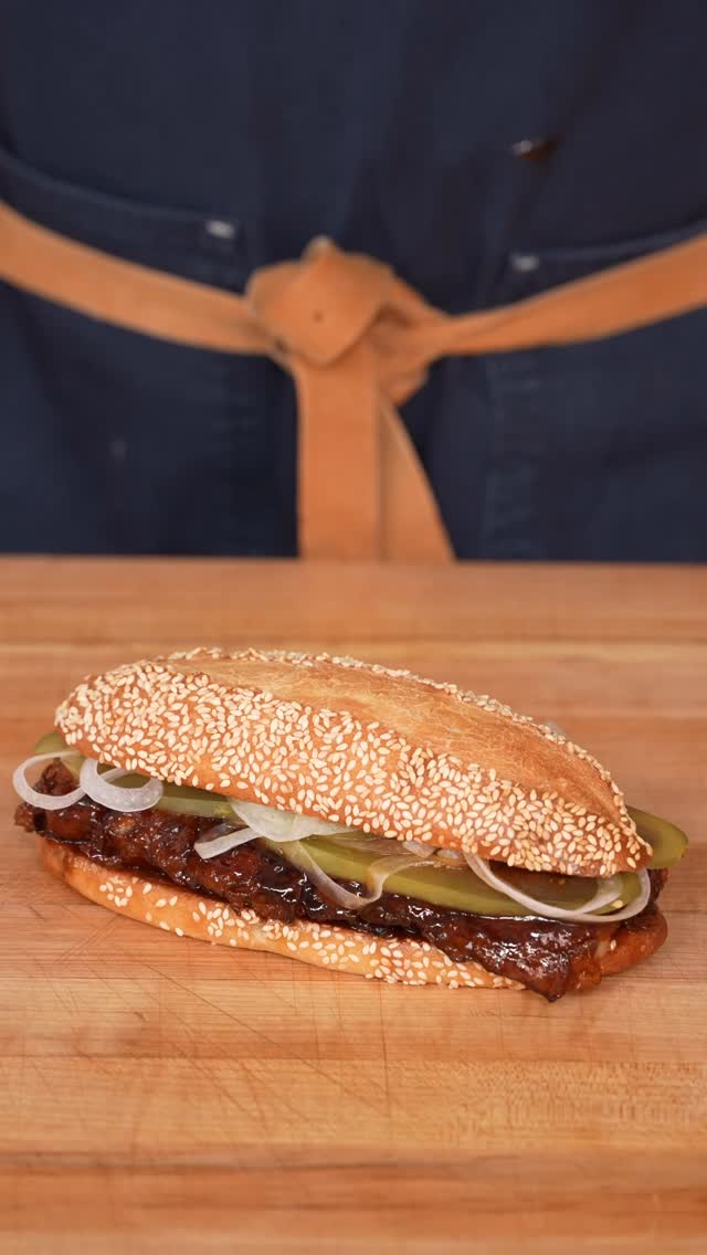 Instagram post by @joshuaweissman for Knorr. Caption reads: The Best Way to Make a Rib Sandwich with EXTRA....