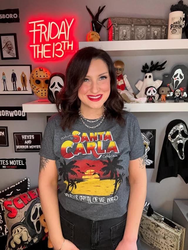 Instagram post by @leechyloveshorror for TruffleShuffle. Caption reads: [...] all the damn vampires” ⠀ Tee from....