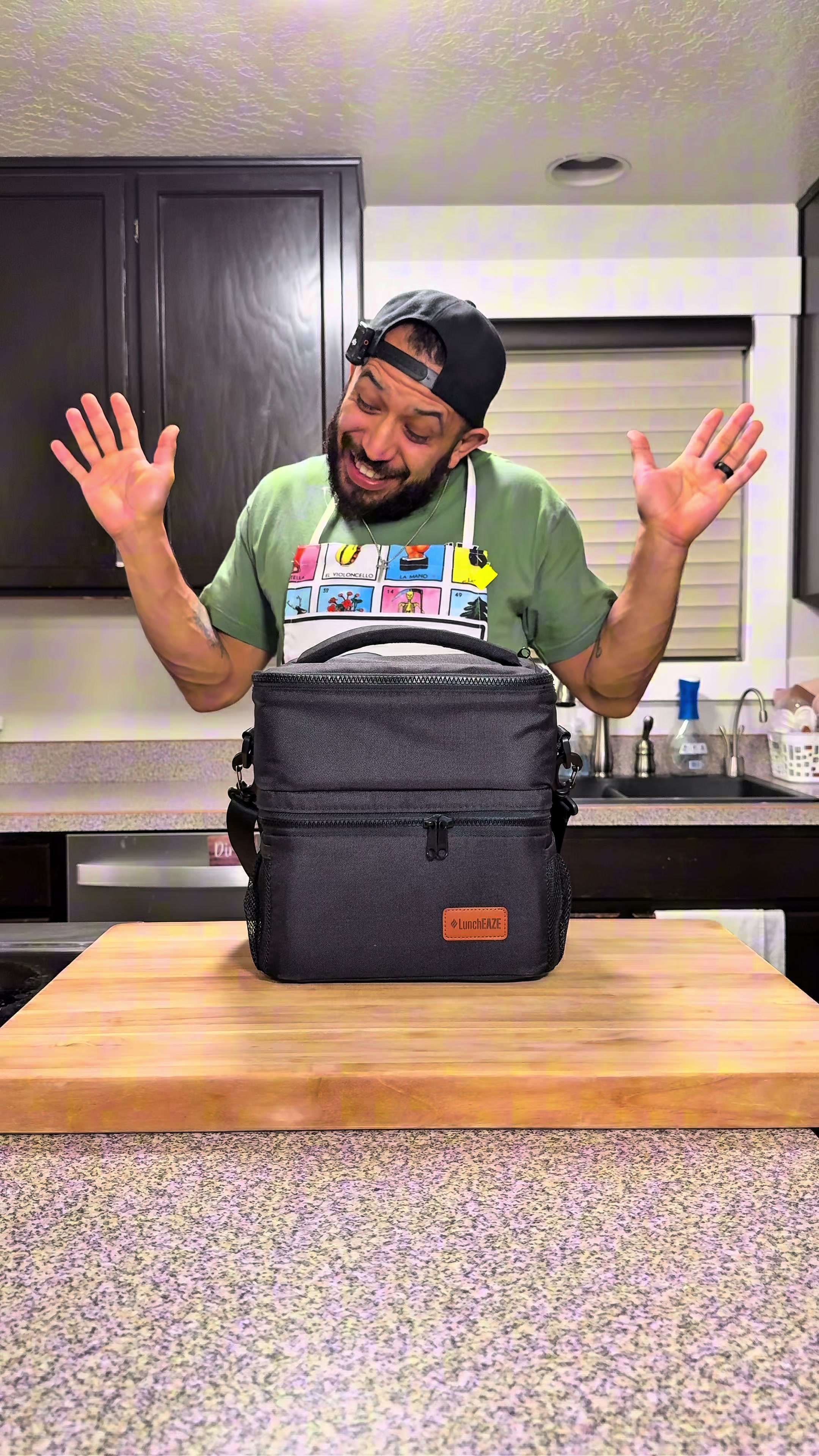 TikTok post by @chuysmacros for LunchEAZE. Caption reads: 8 weeks till Christmas you better start shopping....