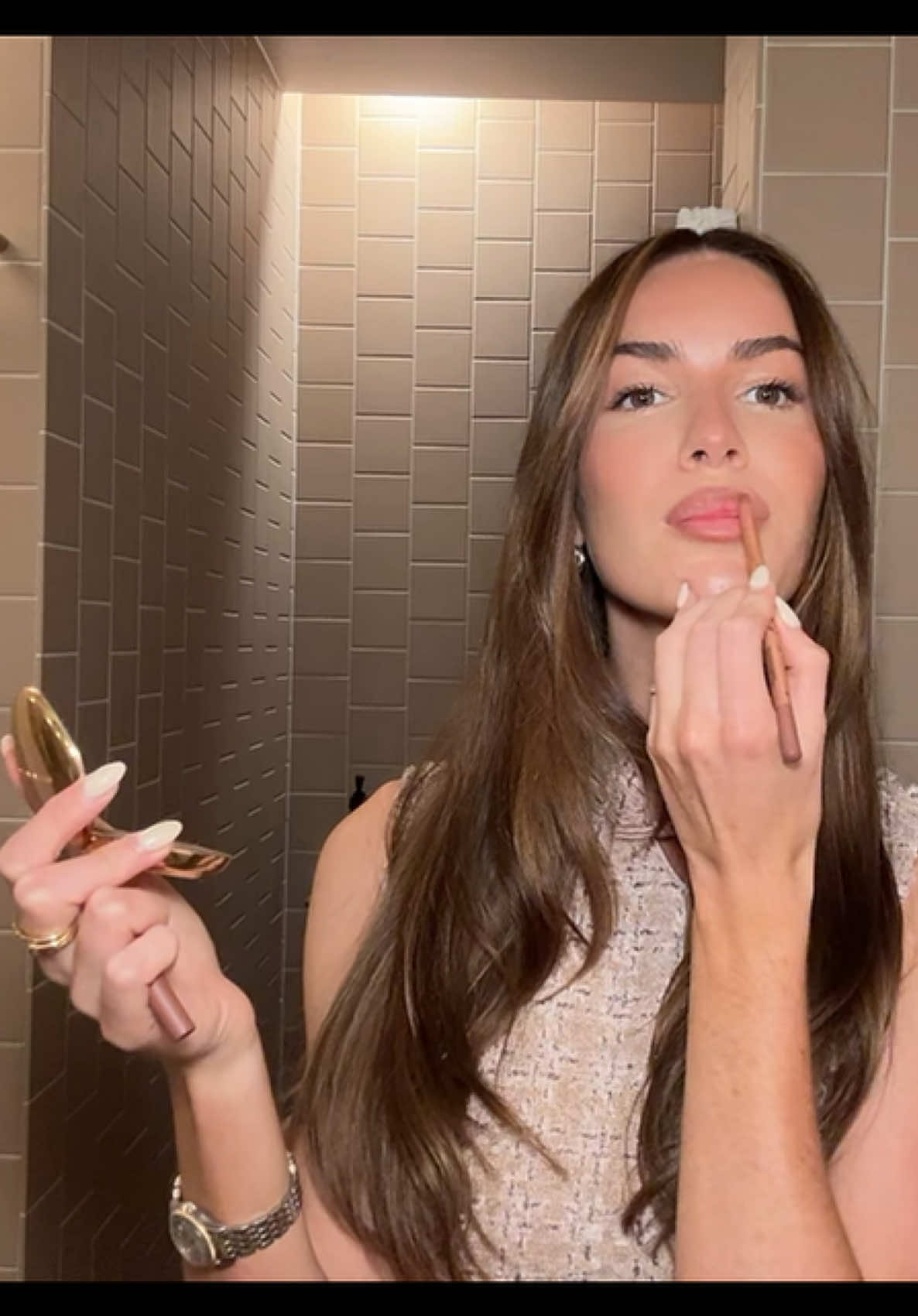 TikTok post by @molly.sammut for White Glo. Caption reads: date night prep @White Glo .