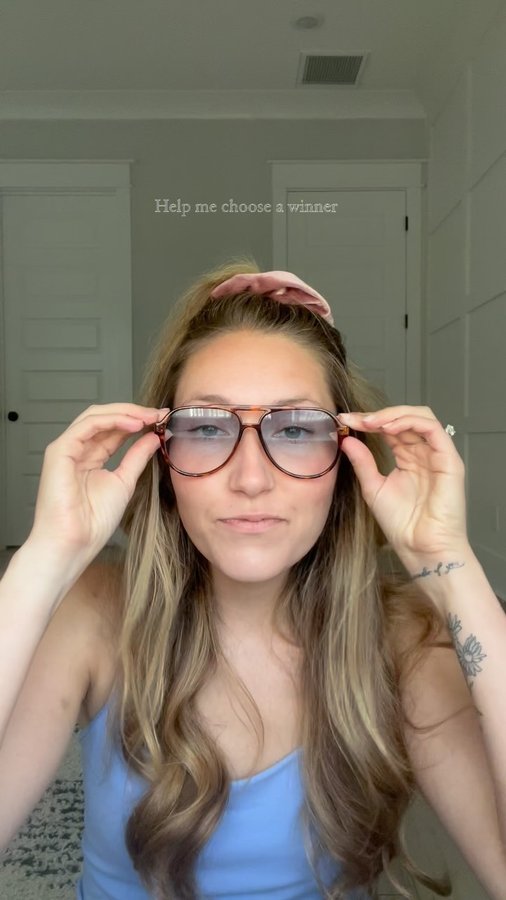 Instagram post by @nicolewonderlic for Otra Eyewear. Caption reads: Sunglasses like these make me feel like a trendy....