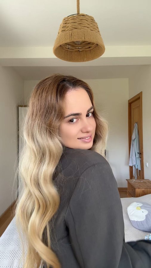 Instagram post by @parv_stylee for Irresistible Me. Caption reads: Teddy Blonde Balayage from @irresistibleme_hair is....