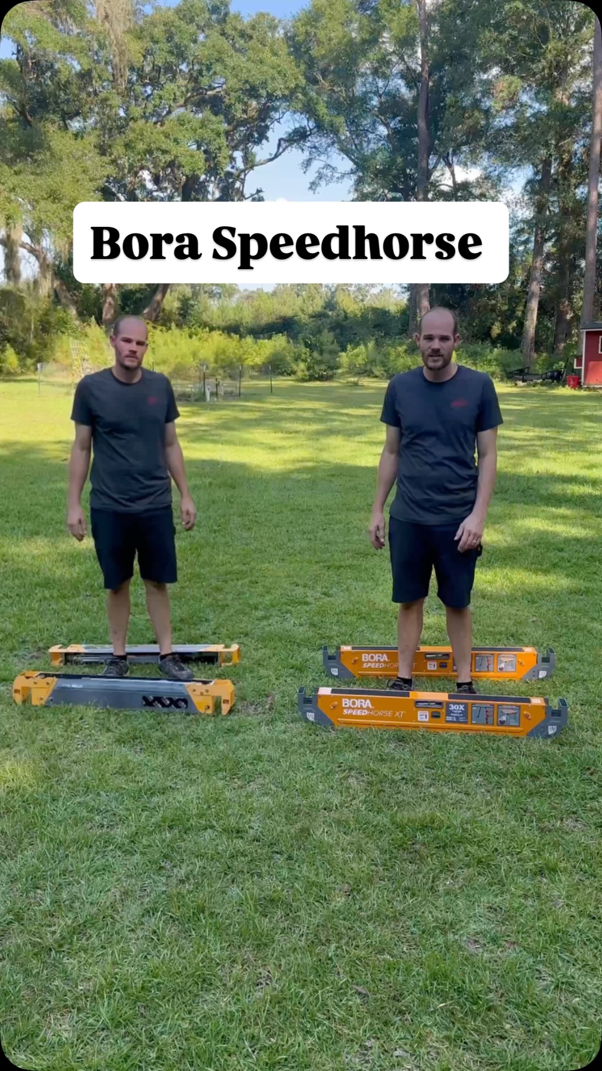 Instagram post by @builtwithtools for BORA Tool. Caption reads: [...] problem with these! 

#boraspeedhorse ....