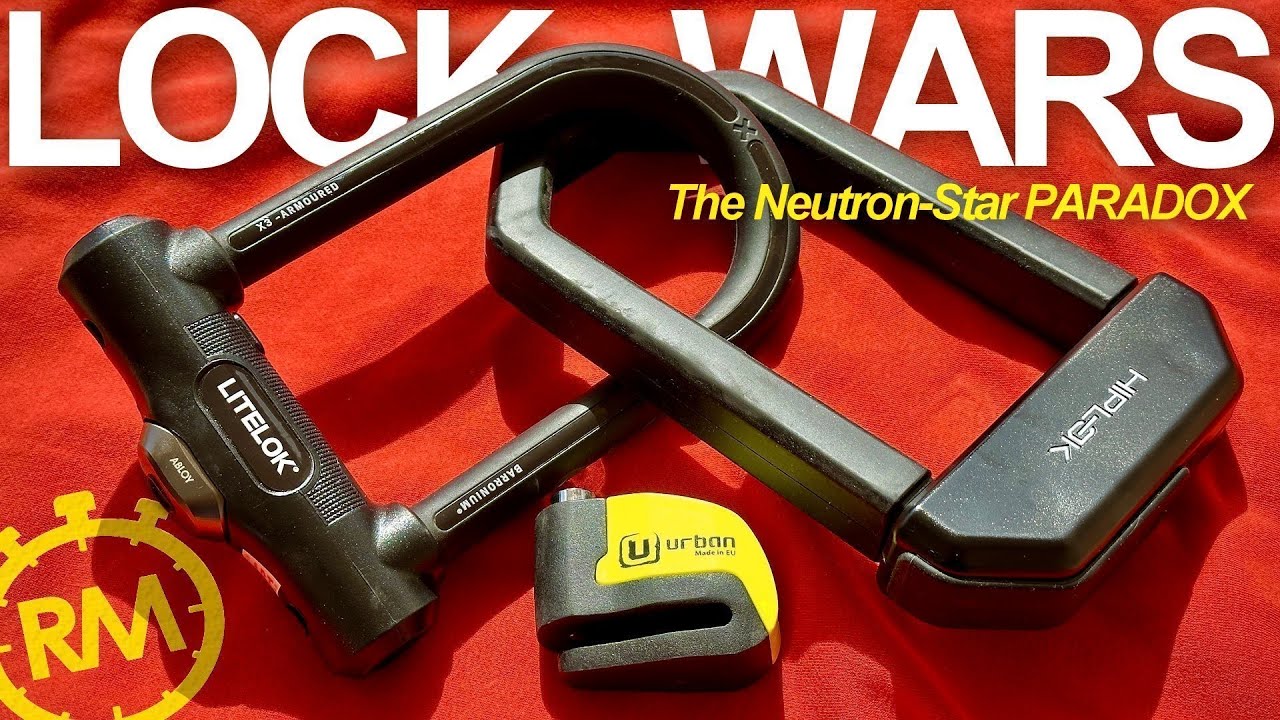 YouTube post by @RocketManMoto for LITELOK. Caption reads: LITELOK vs HIPLOK vs The Rest - Best Motorcycle....