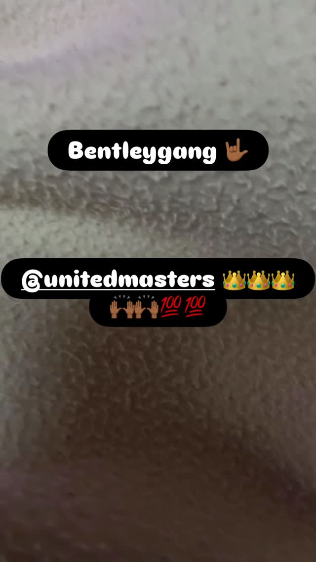 Instagram post by @aakoshabentley for UnitedMasters. Caption reads: More good news 🗞️ for my #BENTLEYGANG  just....