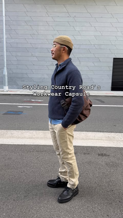 Instagram post by @twhattcomethru for Country Road. Caption reads: Out and about in @countryroad’s Workwear capsule.....