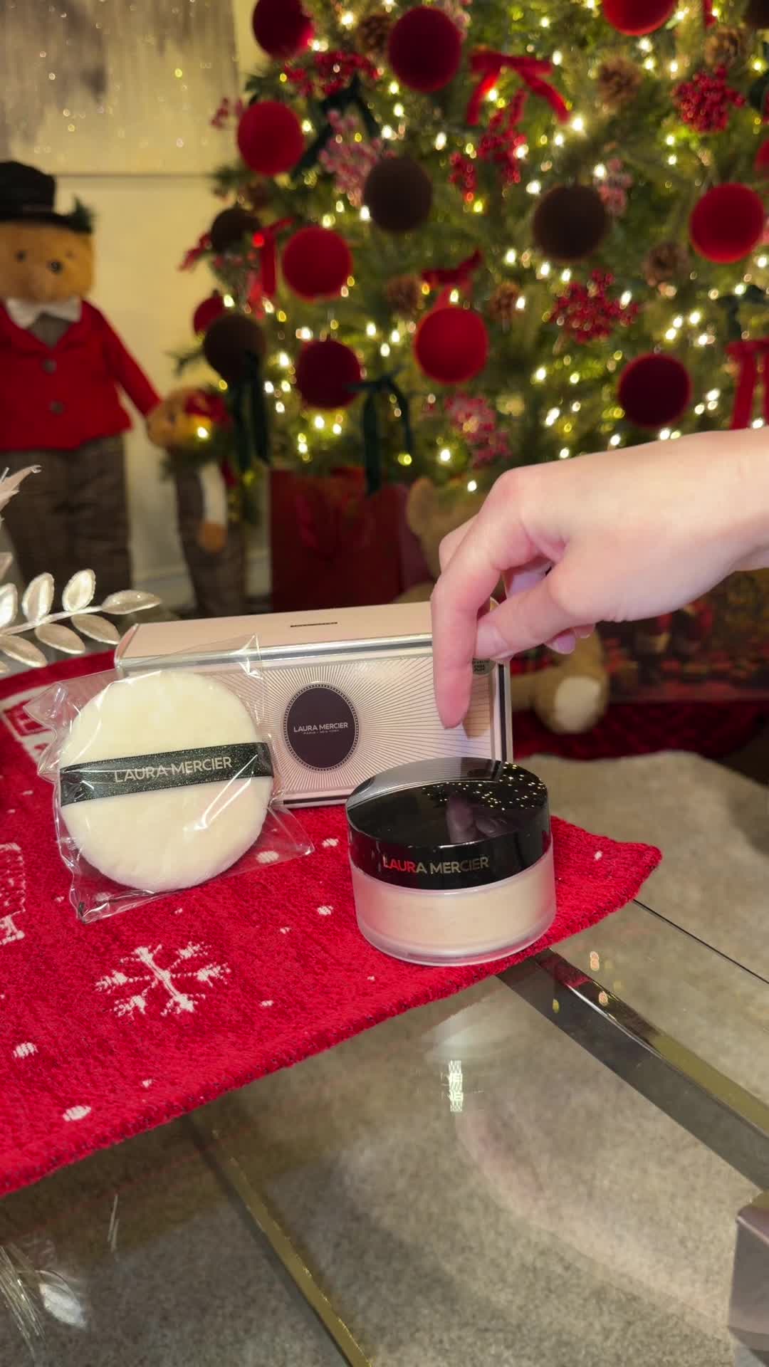 TikTok post by @psychicizzy for Laura Mercier. Caption reads: @Laura Mercier #lauramercier .