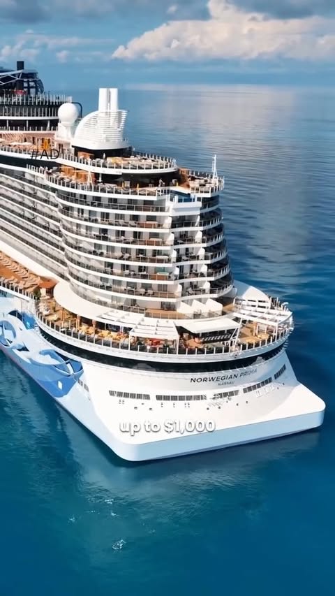 Instagram post by @hudsonandemily for Norwegian Cruise Line. Caption reads: [...] your dream happen this....