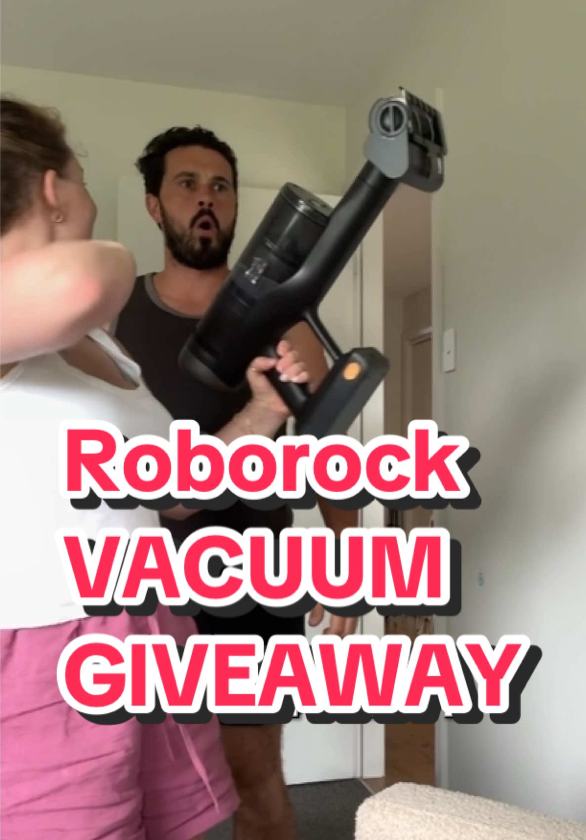 TikTok post by @georgiesian for Roborock. Caption reads: [...] ⭐️ GIVEAWAY I’ve teamed up with @RoborockAU....