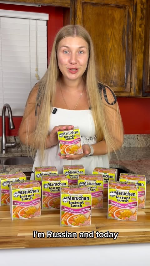 Instagram post by @milanarussianwife for Maruchan. Caption reads: #maruchanpartner Maruchan Instant Lunch Lime [...].