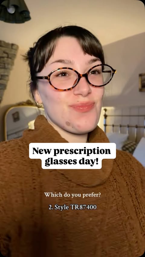 Instagram post by @emmajditto for Firmoo. Caption reads: [...] My 9th year of prescription glasses from....