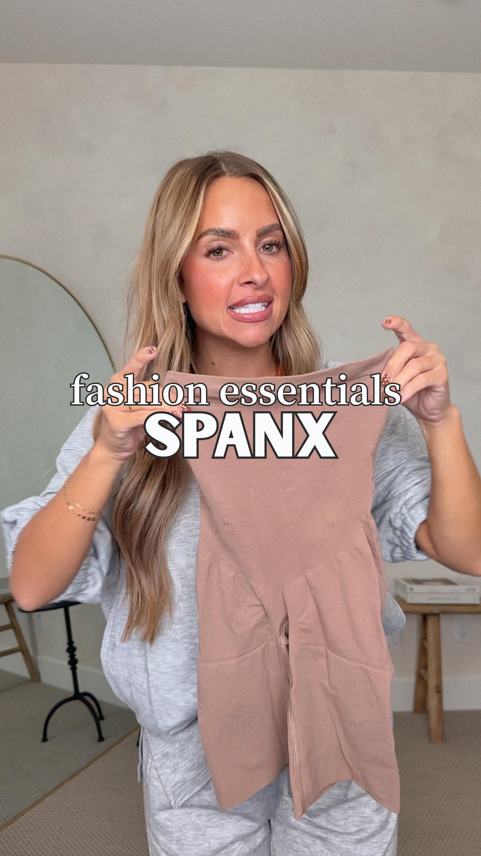 Instagram post by @rachelkaejenkins for SPANX. Caption reads: YALLL! @spanx are on Amazon and these bottoms are....