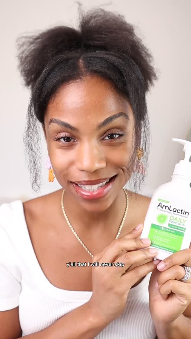 Instagram post by @breezyspuffs for AmLactin. Caption reads: I’ve been using @amlactin ‘s Daily Nourish 12%....