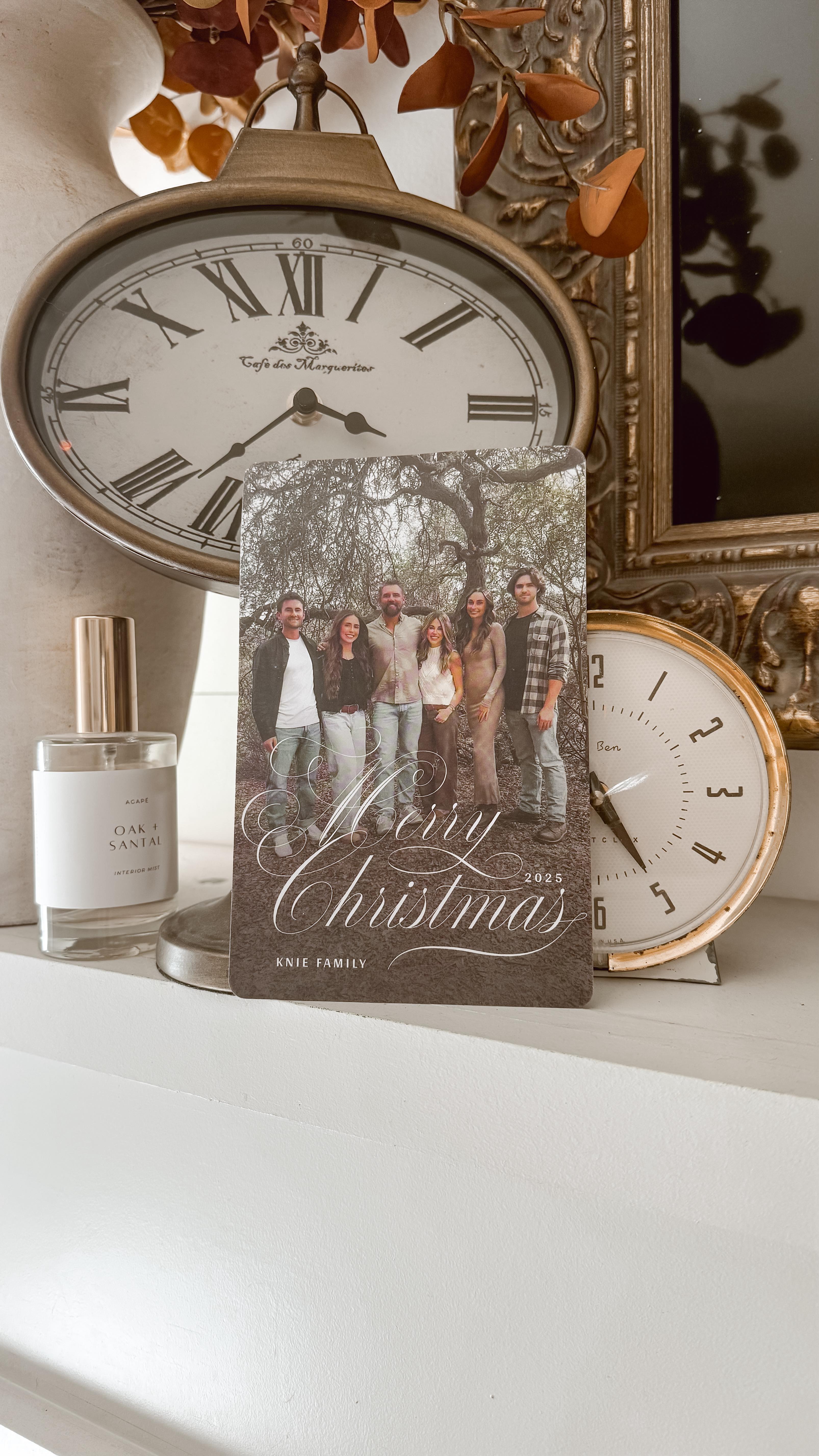 Instagram post by @designsbyashleyknie for VistaPrint. Caption reads: It’s that time of year! Order cards before things....