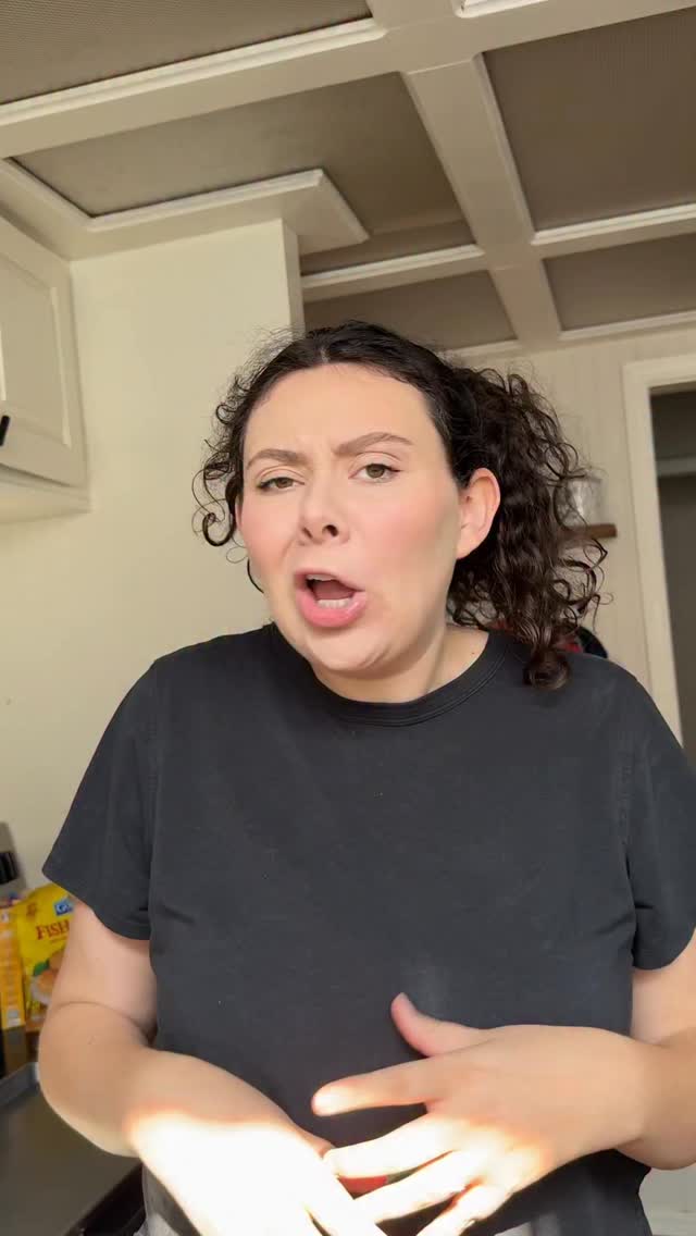 Instagram post by @haileyosbrne for Gorton's. Caption reads: Quick lunch for the kids today with....