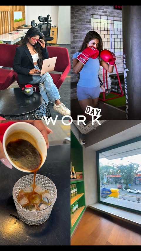 Instagram post by @cosmoholic_simi for Uber. Caption reads: #ad Romanticizing my weekday routine. ☕✨ #uber....