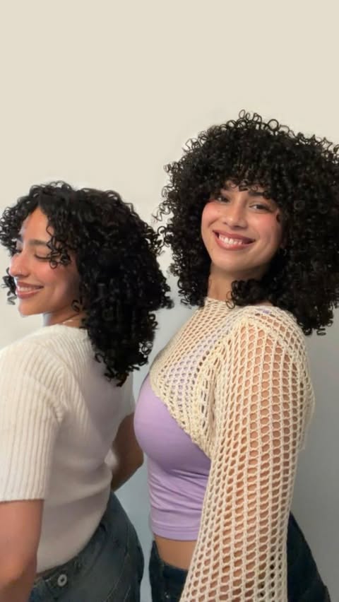 Instagram post by @love_elainne for AG Care. Caption reads: Happy National Curly Hair Day with @agcare1989 !....