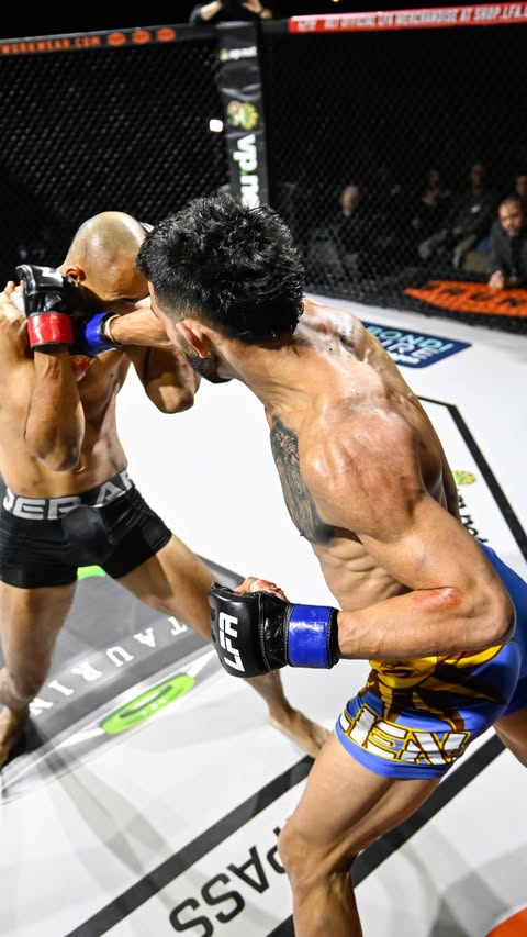 Instagram post by @plenafighter.uy for Legacy Fighting Alliance. Caption reads: #LFAQuickHits: Gustavo Pintos 🇺🇾 Powered by:....