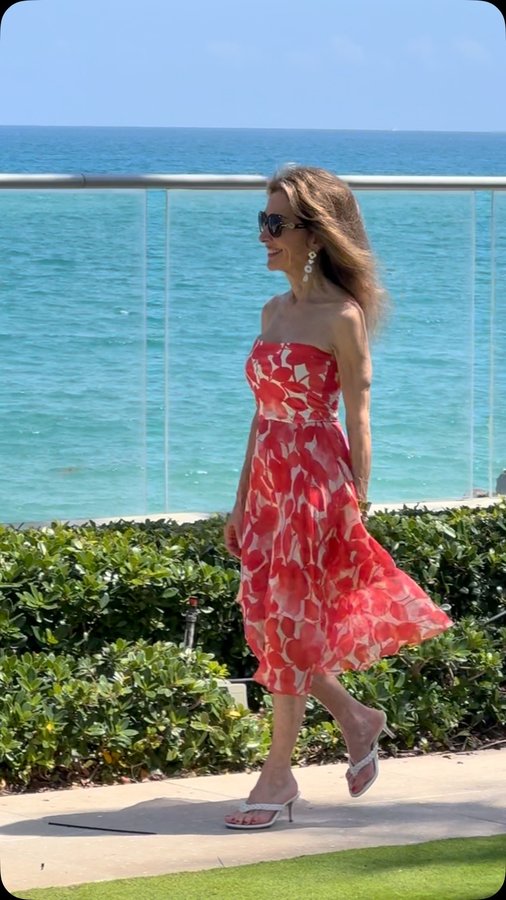 Instagram post by @therealsusanlucci for American Heart Association. Caption reads: It’s National Walking Day!!! By the ocean, in the....