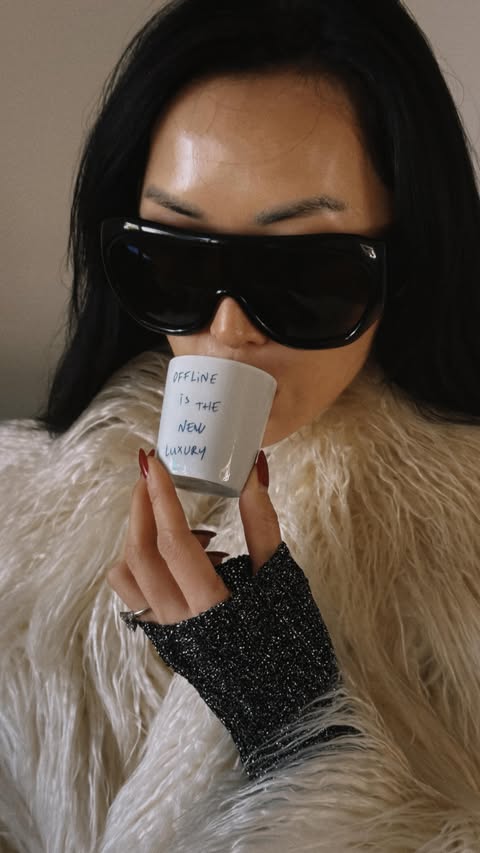 Instagram post by @chrisellelim for GUCCI. Caption reads: Blushing over @guccibeauty’s newest Glow Blush ❤️✨....