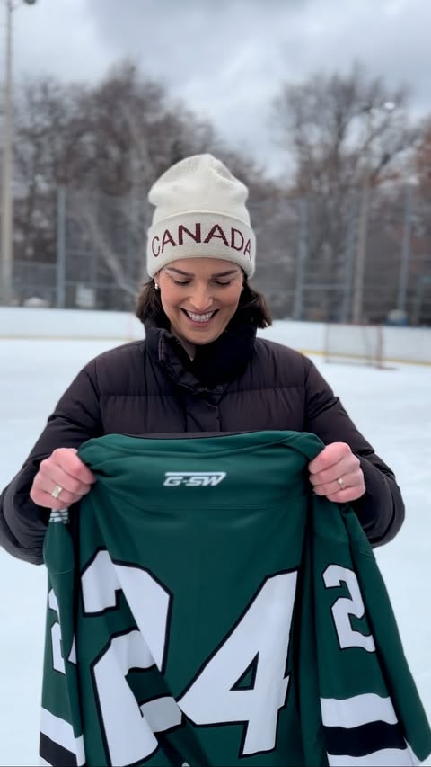 Instagram post by @carolineacameron for Rogers. Caption reads: [...] The Great Canadian Jersey 🇨🇦 

Visit....