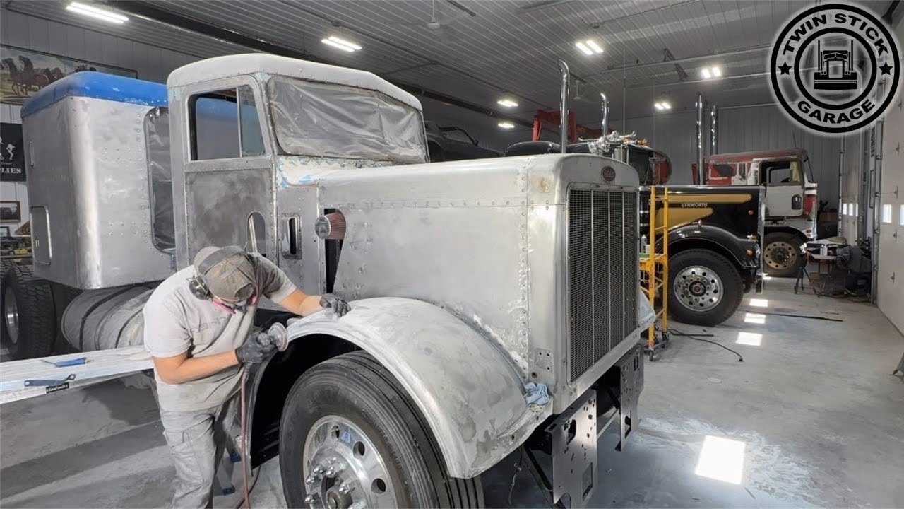 YouTube post by @TwinStix for Topdon. Caption reads: Peterbilt 359 Restoration Ep.98 Closing A Chapter.