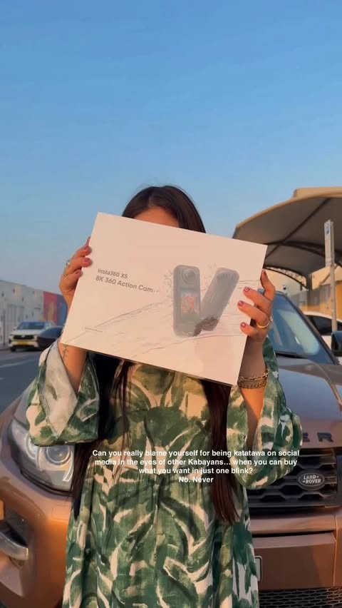 Instagram post by @filipinaanndubai for Insta360. Caption reads: And with the Caption: Life humbles humble....