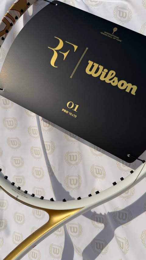 Instagram post by @alessandro.laza for Wilson Tennis. Caption reads: [...] @rogerfederer #tennis #wilson #wilsontennis....
