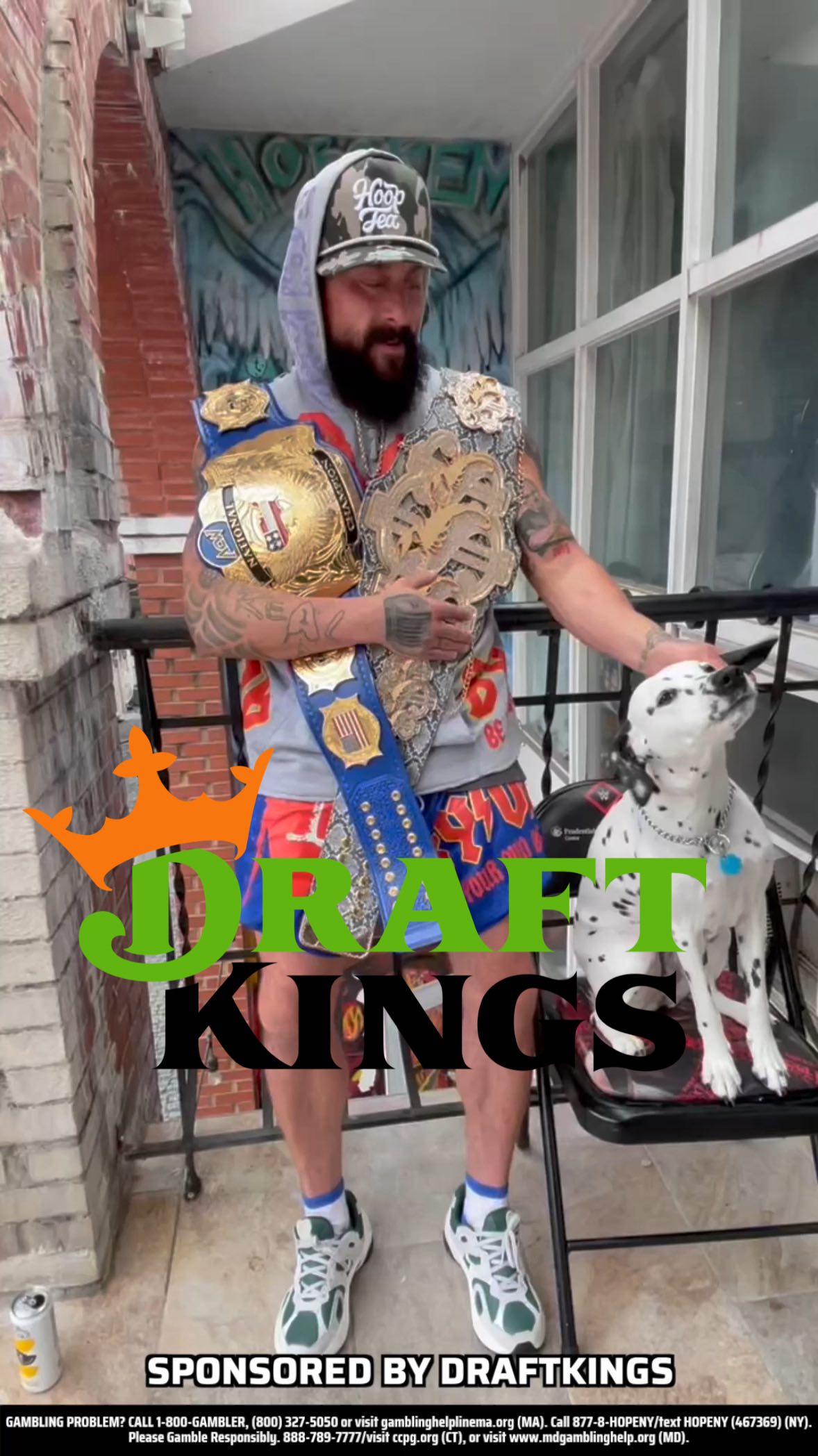 Instagram post by @real1 for DraftKings. Caption reads: The title’s still mine, but the crown is yours!....