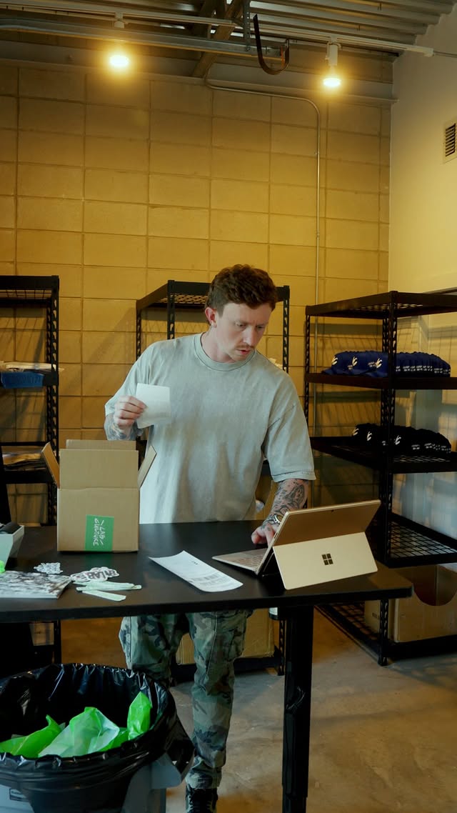 Instagram post by @johnnyhochstetler for Microsoft Surface. Caption reads: The hustle is one thing but the planning behind it....
