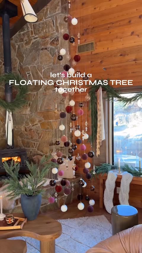 Instagram post by @bradytolbert for Crate and Barrel. Caption reads: [...] tree I built entirely out of @crateandbarrel....