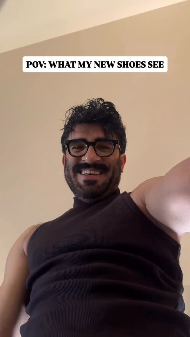 Instagram post by @kashifk.afridi for Onitsuka Tiger. Caption reads: Pov: what my new @onitsukatigerofficial see 🤣.