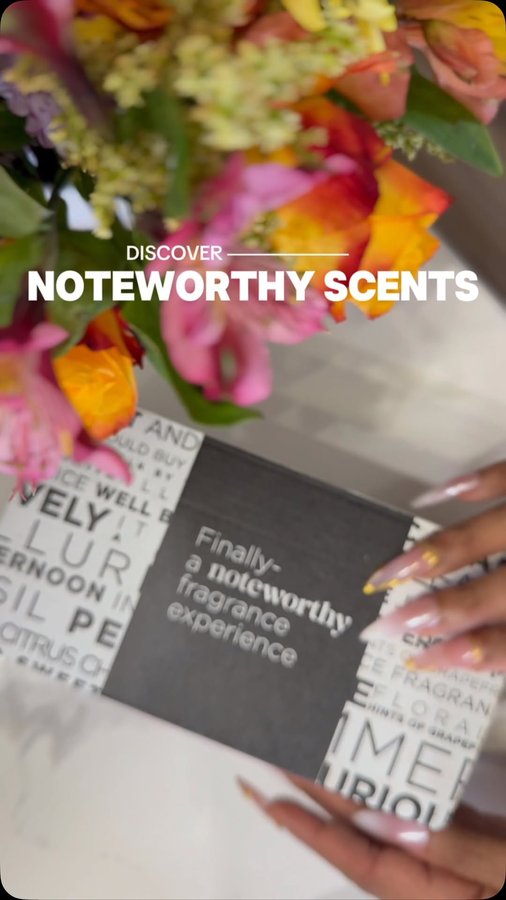 Instagram post by @iamloloalexis for Noteworthy Scents. Caption reads: I’m always asked “Lorna what scent do you....