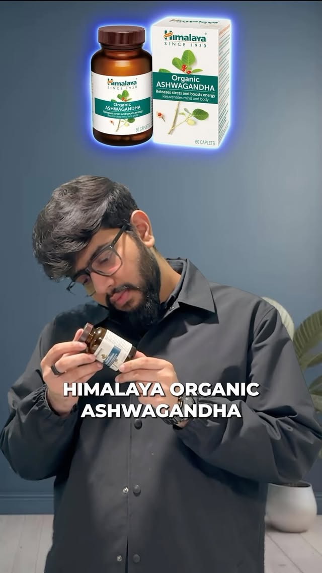 Instagram post by @ishaanarora1 for Himalaya Wellness. Caption reads: Embrace tranquillity with my secret stress-busting....