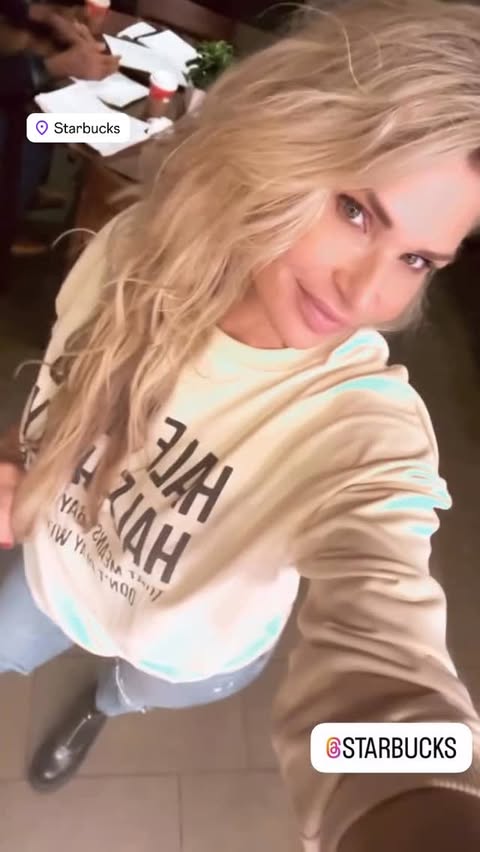 Instagram post by @keribythesea for Starbucks. Caption reads: Give me that good good ☕️.