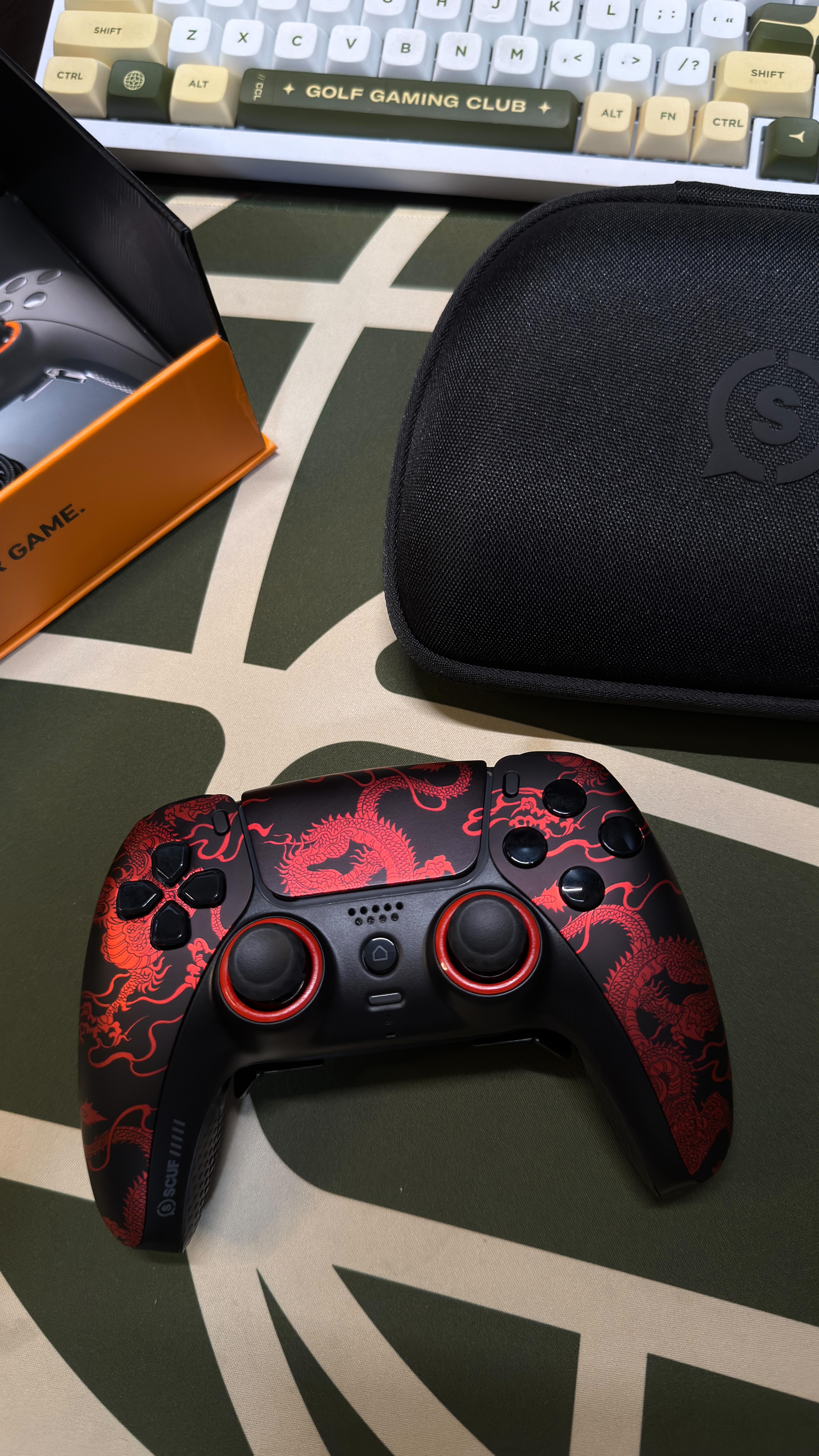 Instagram post by @war_surge for SCUF Gaming. Caption reads: Celebrated 31 days of posting with gifts from....