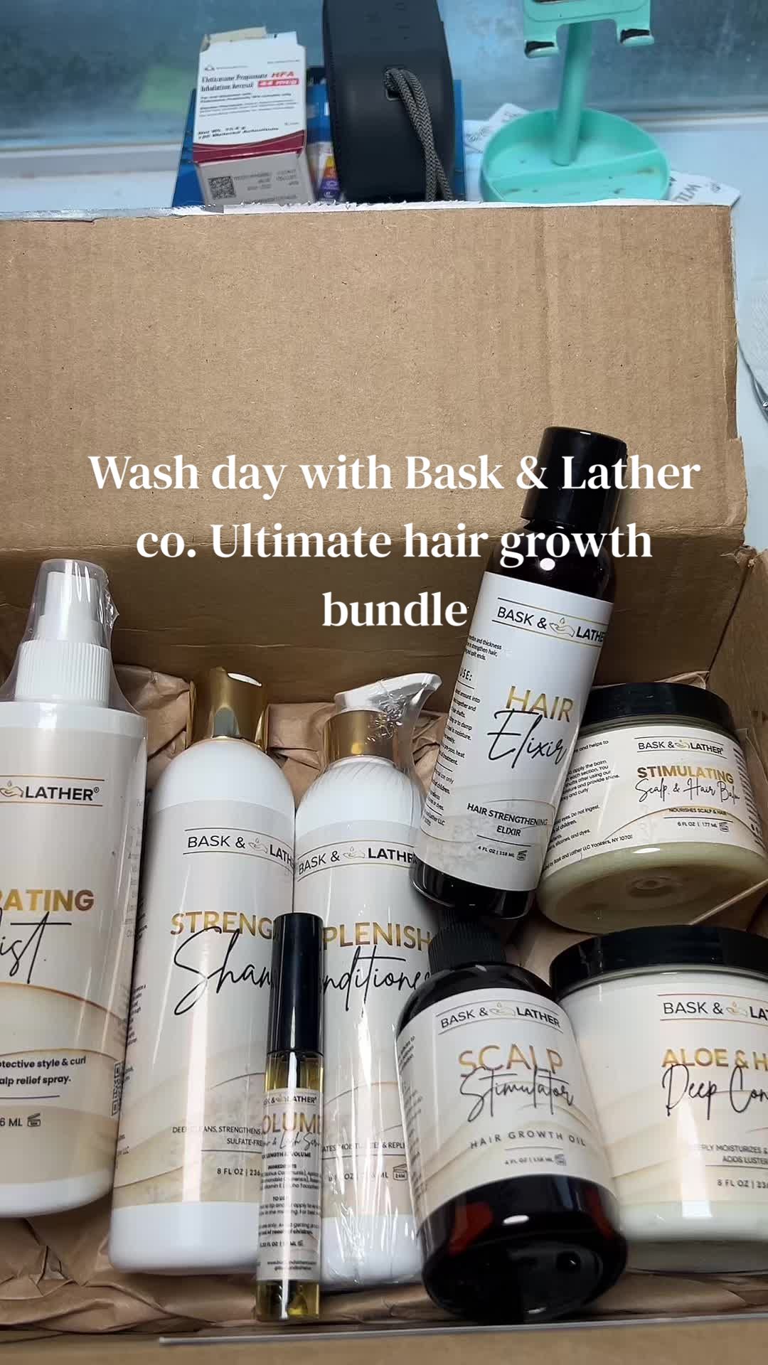 TikTok post by @bigmommabrittbrat for Bask and Lather Co. Caption reads: [...] with real, noticeable results. @Bask and....