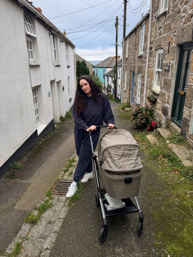 Instagram post by @madeleineolivia for Joolz. Caption reads: Before having a baby, I cycled through mental....