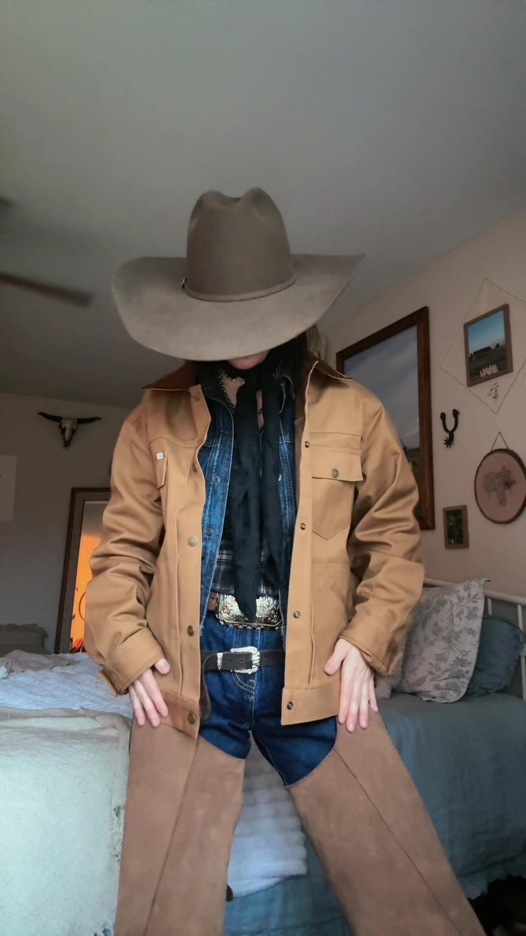 TikTok post by @malanabarnt for Ely Cattleman. Caption reads: photoshoot vibes in @Ely Cattleman !! #fyp....