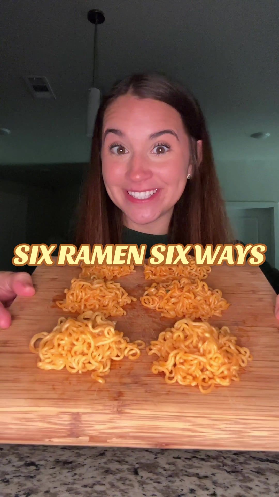TikTok post by @gracekellyanneats for Tapatio Ramen. Caption reads: #ad 6 ramen 6 ways 🔥😍 with @Tapatio Ramen 🤝🏼....