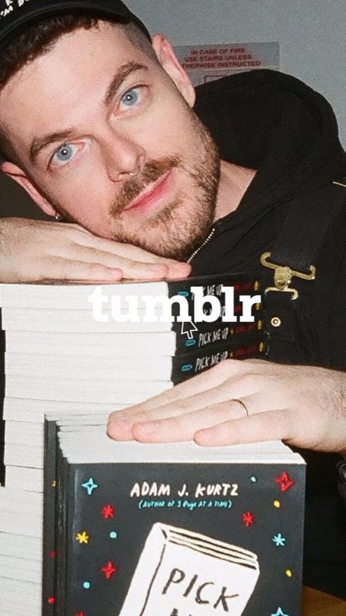 Instagram post by @adamjk for Tumblr. Caption reads: @tumblr is where i figured out who i am… thank you....