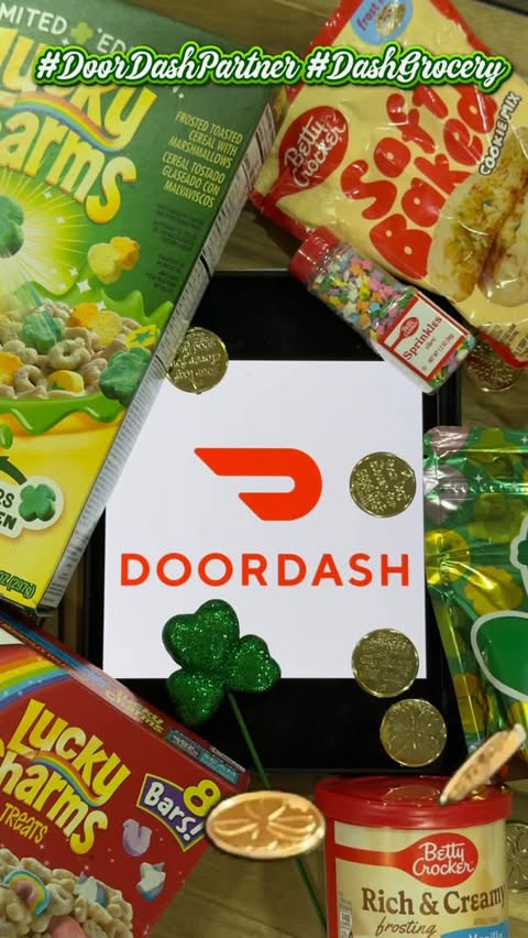 Instagram post by an influencer for DoorDash. Caption reads: #DoorDashPartner #DASHGROCERY I [...].