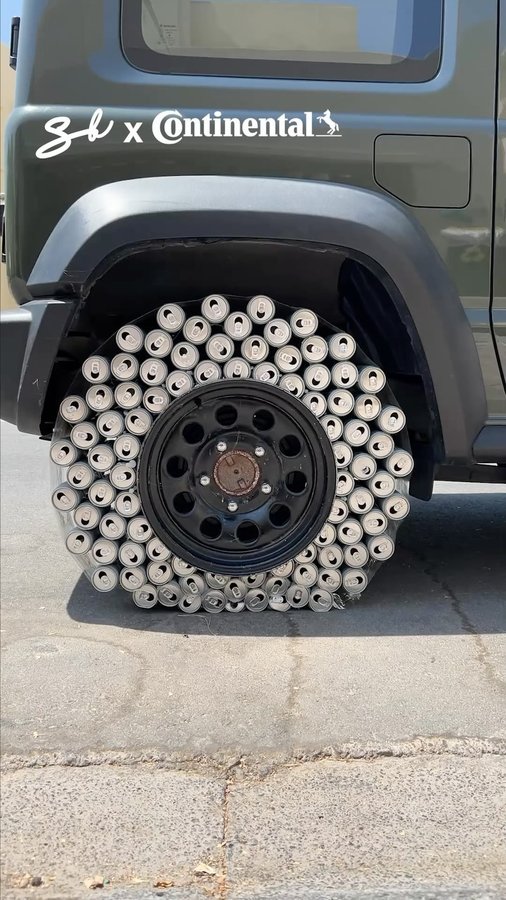 Instagram post by @supercarblondie for Continental Reifen. Caption reads: This week on ‘Will it Tire?’, Nate’s attempt at....