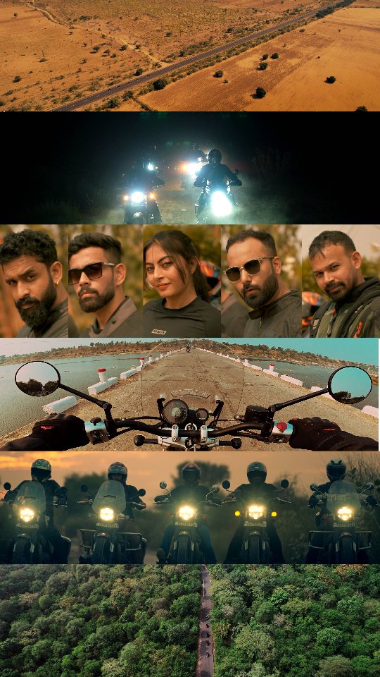 Instagram post by @himachoman for Royal Enfield. Caption reads: More than 3000KM of thrill, chaos, and pure....