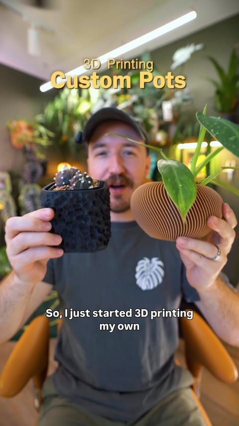Instagram post by @jaketheplantguy for Bambu Lab. Caption reads: I’ve been having so much fun with my new BambuLab....