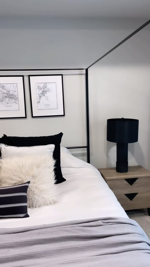 Instagram post by @chelsey_designs for Americanflat. Caption reads: sharing my new @americanflat_ #gifted art frames!....