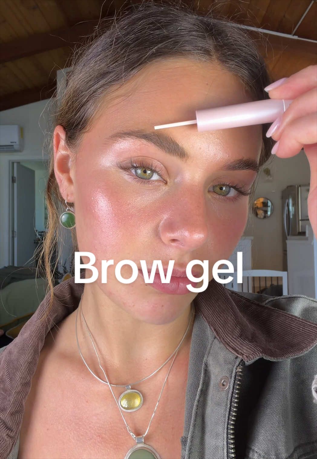 TikTok post by @avashaw.ty for caliray. Caption reads: Obsessed w this brow gel 🧚🏼 - @Caliray.